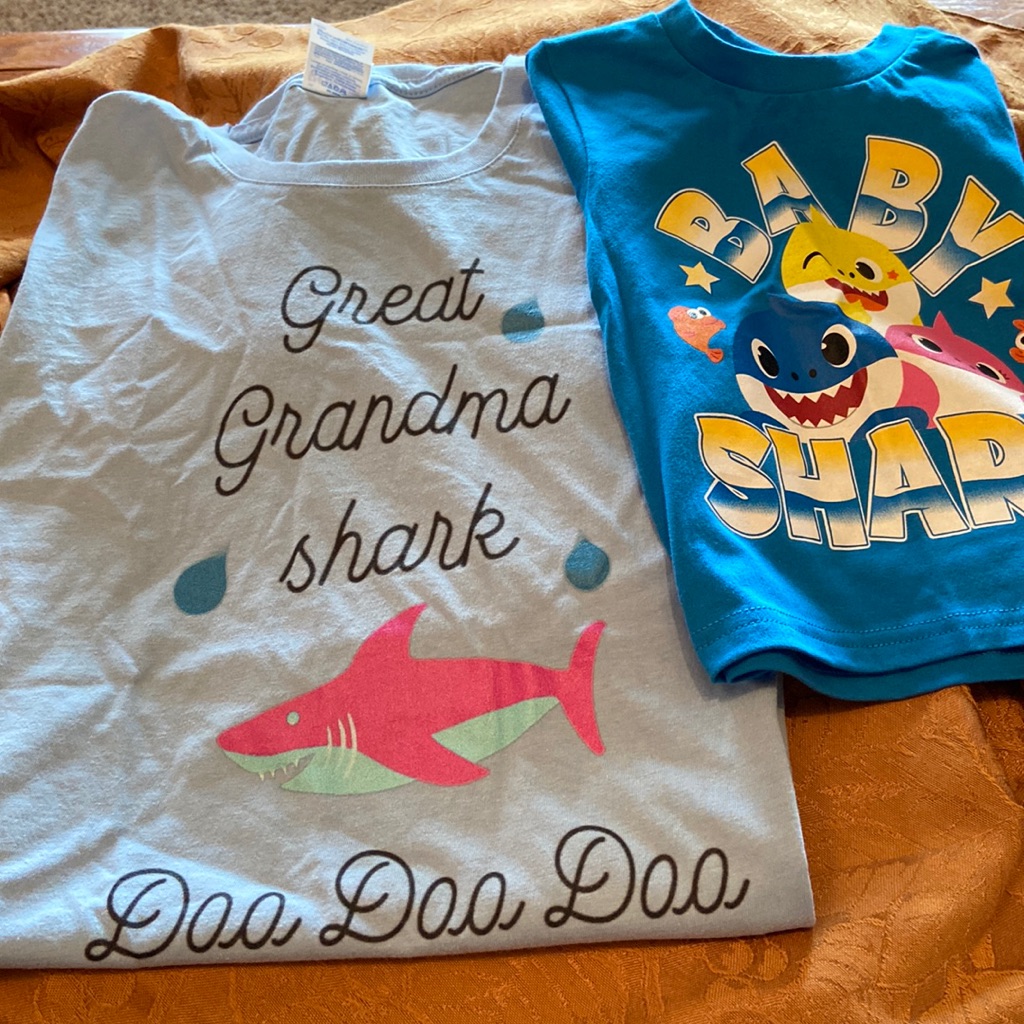 GreatGrandma Shark Baby Shark Tees